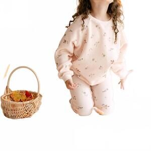 NEW DEAR HAYDEN girl's waffle long sleeve tee in birds